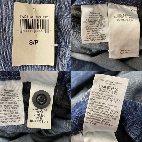 Lucky Brand Denim Boiler Suit - Small - Picture 16 of 16